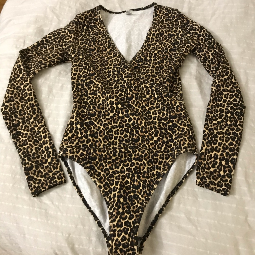 American Apparel leopard bodysuit NEW